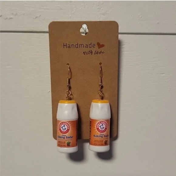 Handmade "Baking Soda" Earrings - Picture 1 of 1